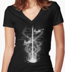 May it be a light... Women's Fitted V-Neck T-Shirt