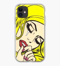 Blonde Crying Comic Girl iPhone Case
