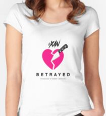 LIL XAN BETRAYED OFFICIAL COVER HIGH QUALITY RENDER Women's Fitted Scoop T-Shirt