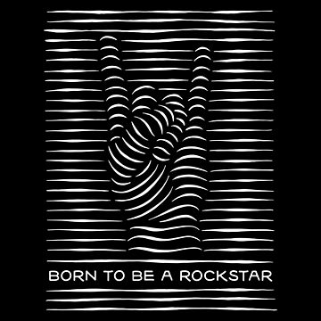 Mens White T-shirt Born To Be a Rock Star MD873 – RB Design Store