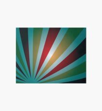 Red Yellow Sunburst Abstract Art Art Board