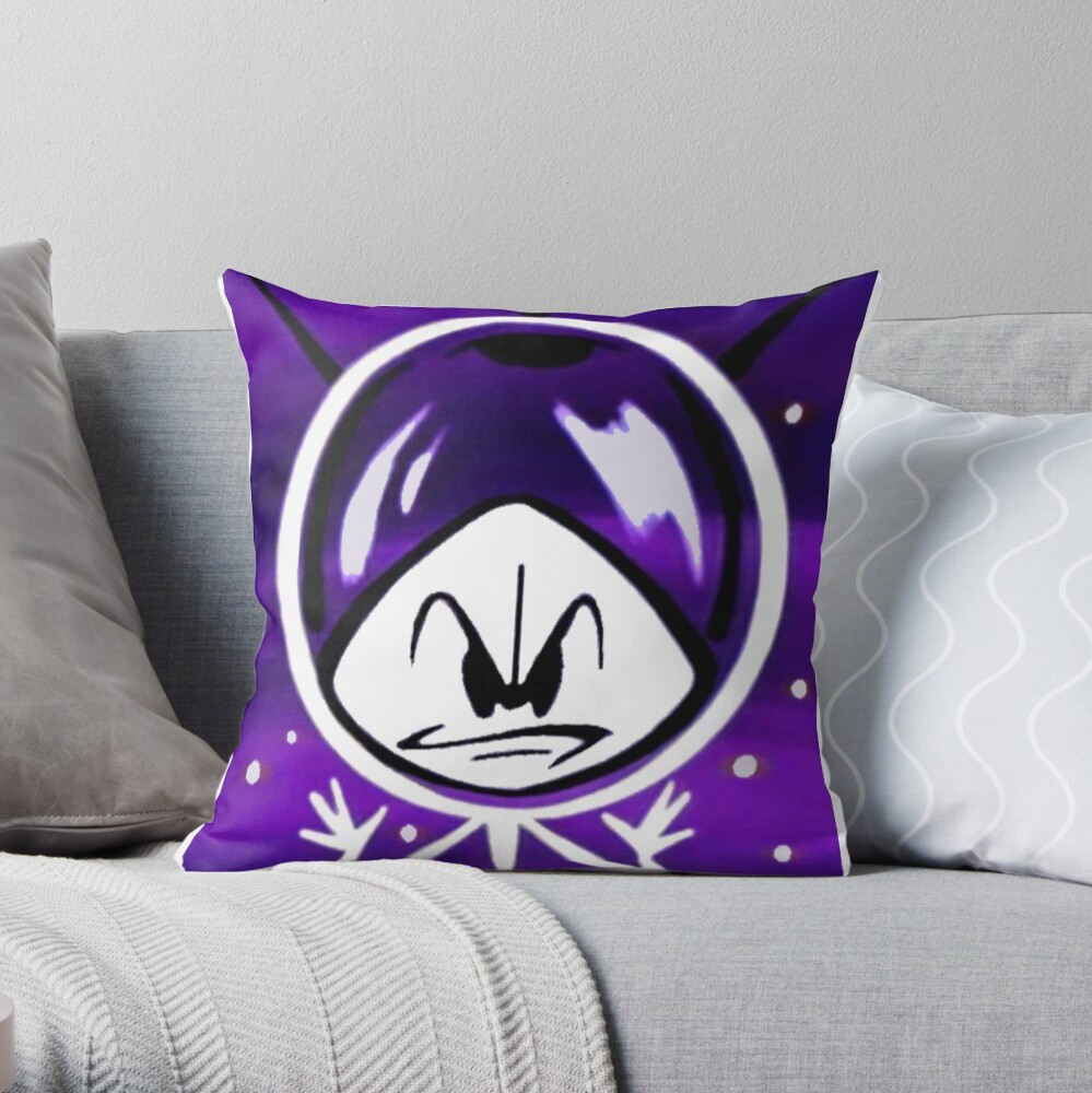 Colonel Bleep In Retro Outer Space. Throw Pillow