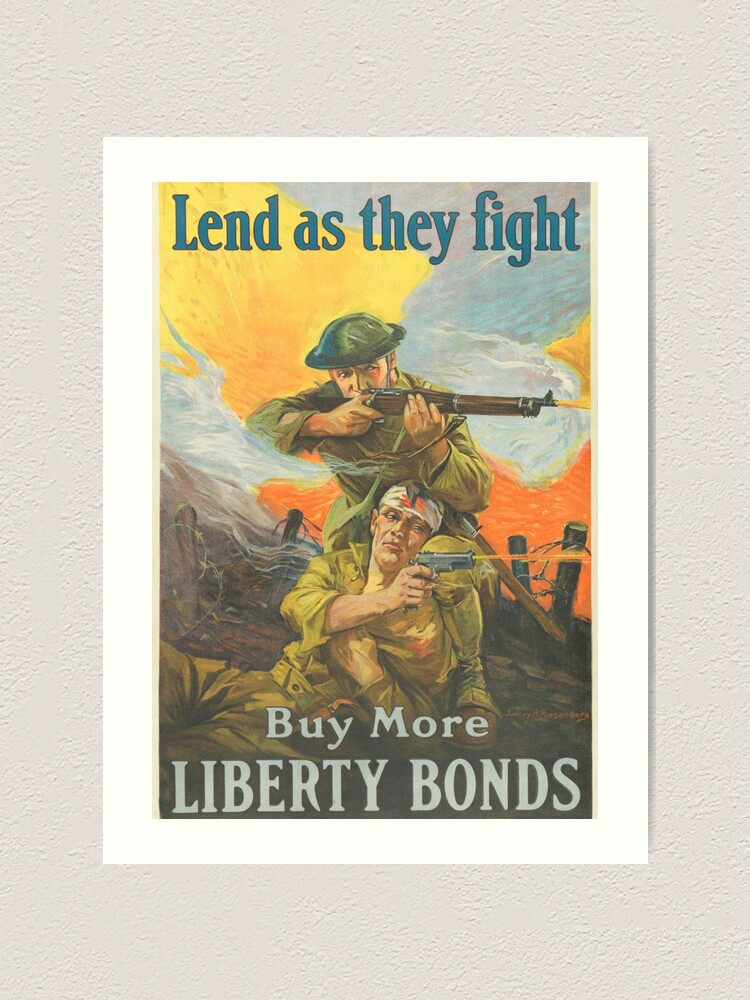 Ww1 Propaganda Poster Wounded U S Soldier Illustration Art