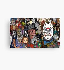 horror movies Collage Canvas Print