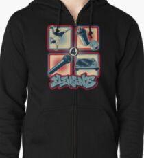 4 Elements of Hip Hop Zipped Hoodie