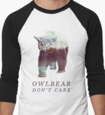 Owlbear Don't Care Men's Baseball ¾ T-Shirt