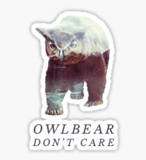 Owlbear Don't Care Sticker