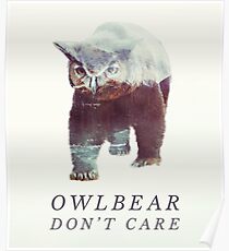 Eulenbär Kümmere dich nicht Poster