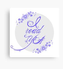I read YA (purple) Canvas Print