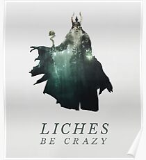 Liches Verrückt - Lich D & D / DnD / Dungeons und Dragons Typografie Kunst Poster