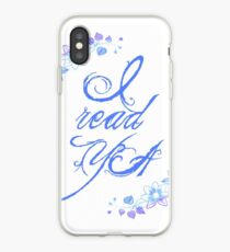 Vinilo o funda para iPhone Leí YA (azul)