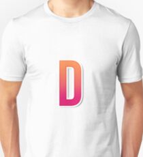 The Letter D Typography Sticker Unisex T-Shirt