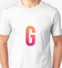 The Letter G Typography Sticker Unisex T-Shirt