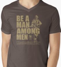 Seien Sie ein Mann unter den Männern Rhodesian Army Recruitment Poster YX785 Bestes Produkt T-Shirt mit V-Ausschnitt