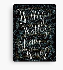 Wibbly wobbly timey wimey stuff Canvas Print