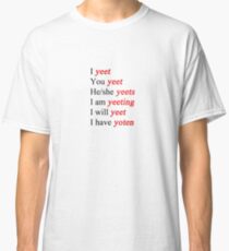yeet verb chart Classic T-Shirt