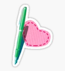 doki doki pen heart Sticker