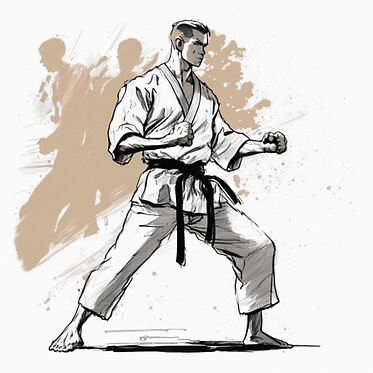 Man Doing Karate Martial Arts