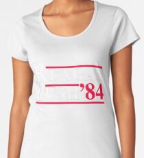 Reagan Bush '84 Retro Logo Red White Blue Election Ronald George 1984 84 Campaign T Shirt Hoodie Sticker Retro 80s 1980s Throwback Women's Premium T-Shirt