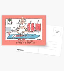 Santa Prepares -Doing The Ironing Postcards