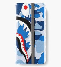 Blue Bape Shark Cases iPhone Wallet/Case/Skin