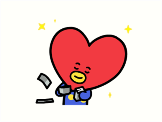  TATA  from BT21  BTS Art Print by jessicalung33 Redbubble