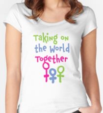 Taking on the World - Women's March Alliance Women's Fitted Scoop T-Shirt