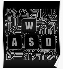 WASD Gamer Graphic Poster