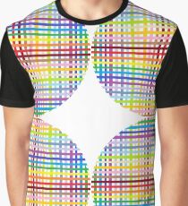 Multicolored stripes and circles on a white background Graphic T-Shirt