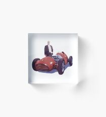 Enzo Ferrari & His Formula 1 Racer! F1 Acrylic Block