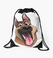 Schäferhund Happy Puppy Emoji Turnbeutel