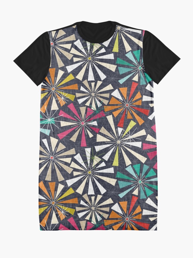 Alternate view of fireworks cobalt Graphic T-Shirt Dress