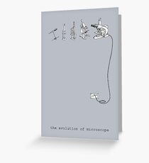 The Evolution Of Microscope Greeting Card