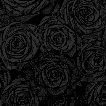 Artwork thumbnail, Gray Roses Pixelated by StudioDestruct