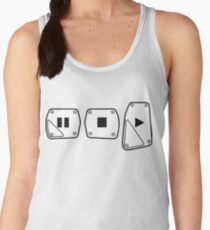 Play Stop Pause Pedals Women's Tank Top