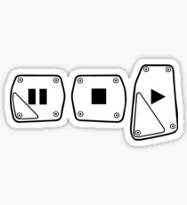 Play Stop Pause Pedals Sticker