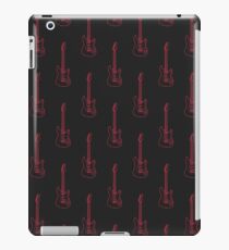 Red Minimalist Guitar 2 (black) iPad Case/Skin