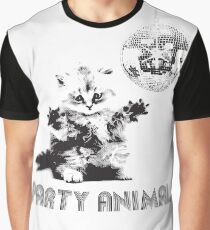 Party Animal Cat Graphic T-Shirt