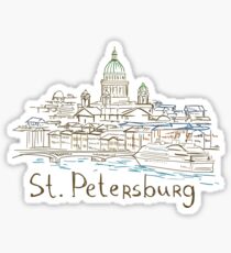 Sankt Petersburg Panorama Sticker