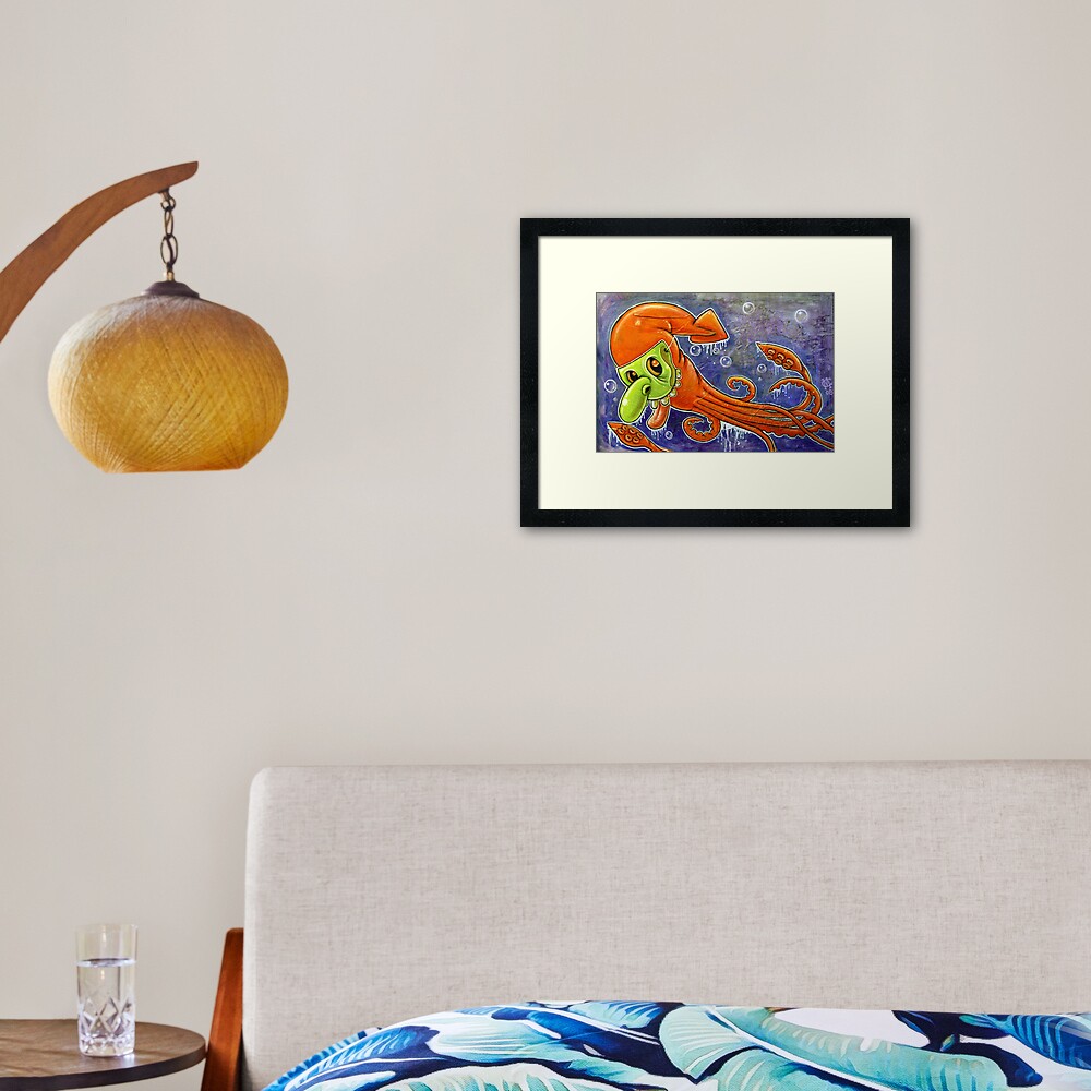 Dynamite Squid Framed Art Print