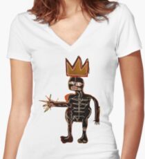 With Strings Two Women's Fitted V-Neck T-Shirt