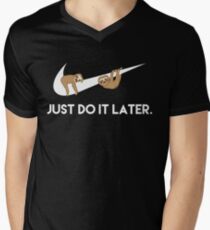 Just Do It Later. Sloths. Men's V-Neck T-Shirt