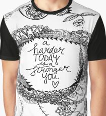 Black and White Motivational Quote Graphic T-Shirt