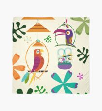 Vintage Modern Tiki Birds Scarf