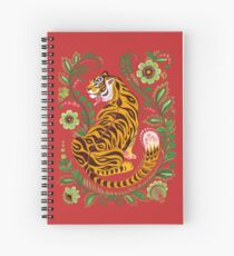Tiger Folk Art Spiral Notebook