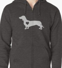 Adore Dachshunds Zipped Hoodie