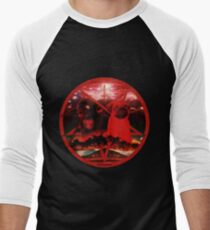 Camiseta ¾ bicolor para hombre pugtagram rojo