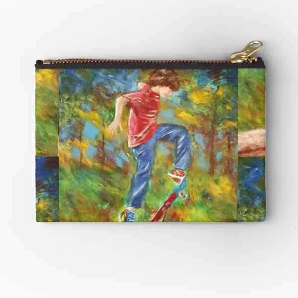 Skateboarder Zipper Pouch