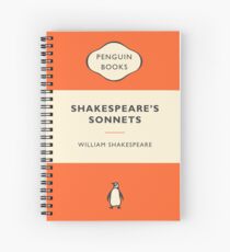 Penguin Book Shakespeare's Sonnets Spiral Notebook