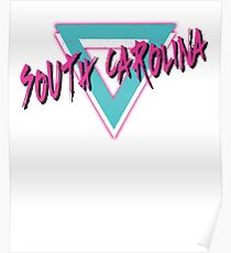 South Carolina Retro Vintage 70s Throwback Poster